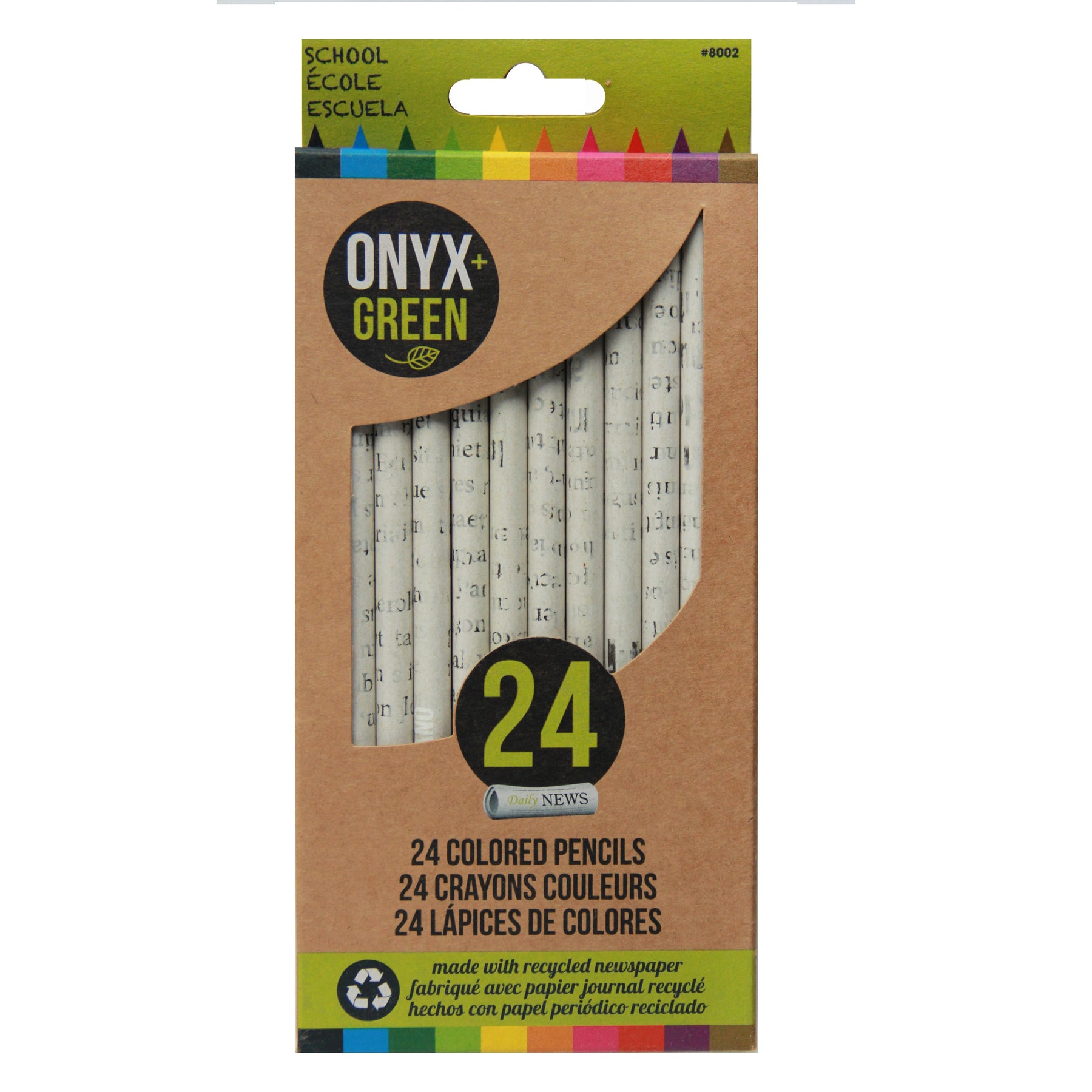 Recycled Newspaper Colored Pencils - 24pk
