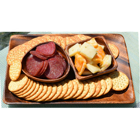 Square Acacia Wood Dip Bowls - 8 piece