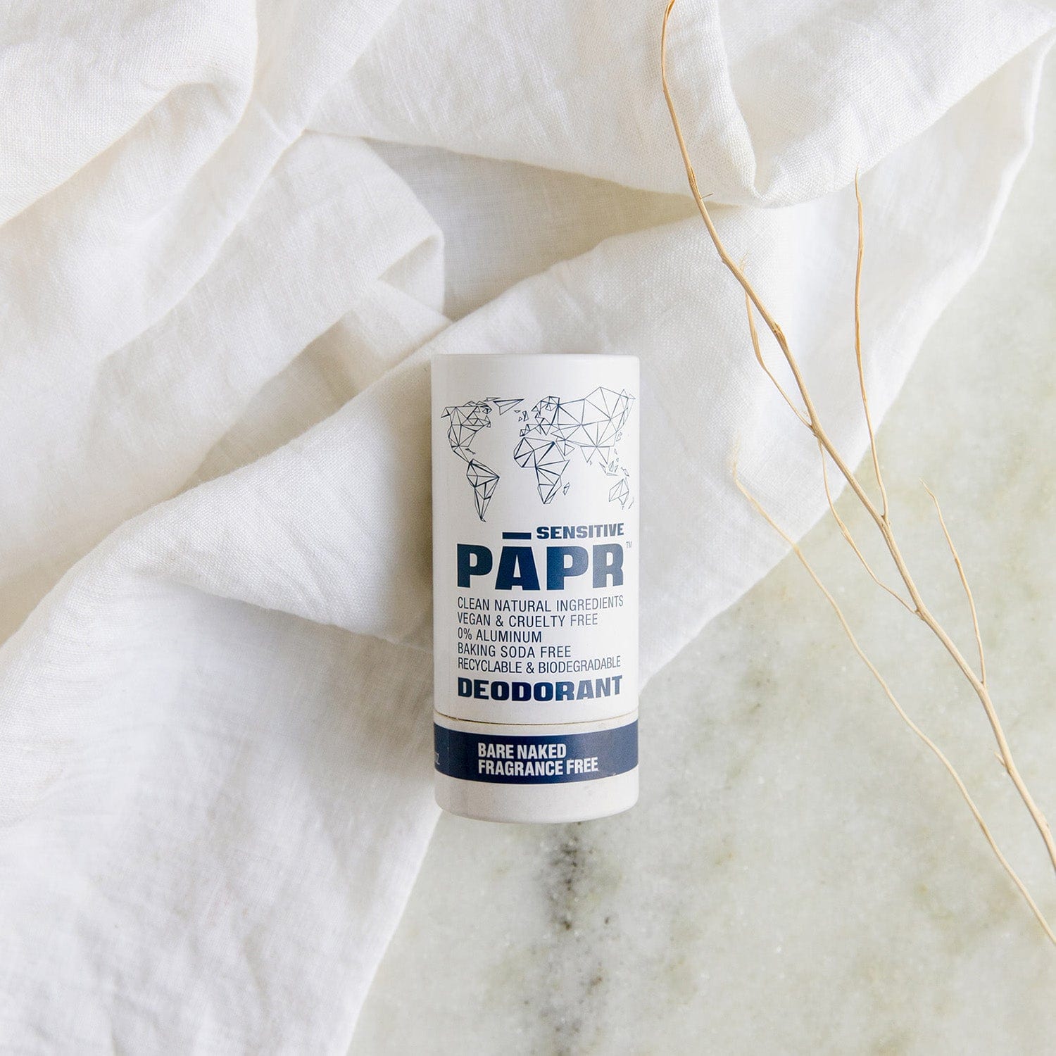 Paper Cosmetics Sensitive Skin- Bare Naked Papr Cosmetics Deodorant- Vegan, Aluminum Free, 6 Different Scents