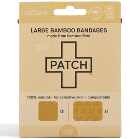 Large Natural Compostable Bamboo Bandages 10ct