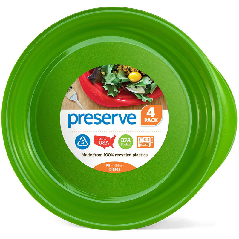Everyday Large Recycled and Reusable Plastic Plates - 9.5" (4 Pk)
