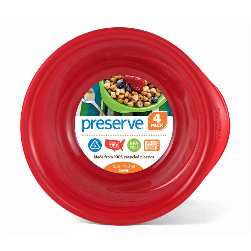 Everyday Recycled and Reusable Plastic Bowls - 16oz. (4 Pk)