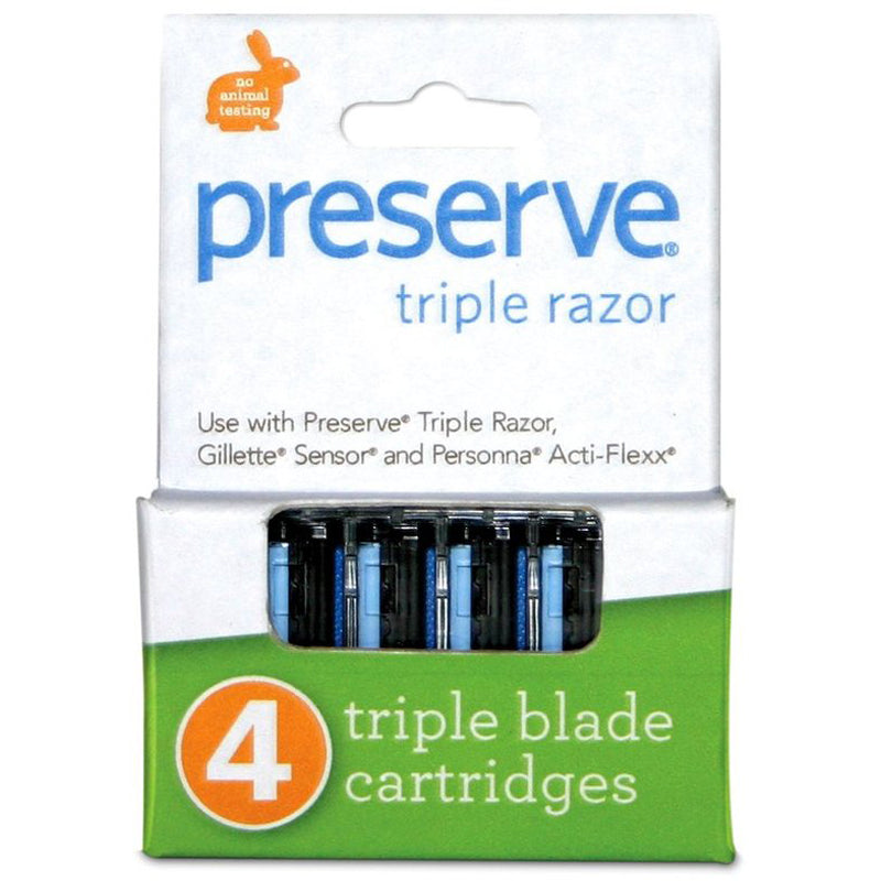 Recycled Plastic Triple Razor Replacement Blades