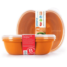 Square Recycled Plastic Food Storage Containers - 25 oz. (2pk)