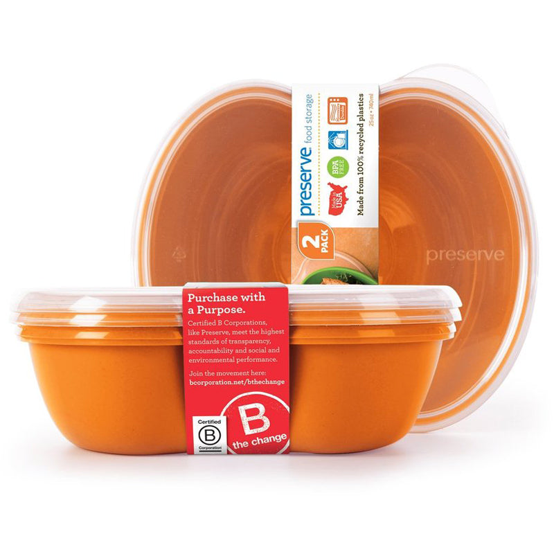 Preserve Everyday BPA Free Bowls Made from Recycled Plastic in the USA, Set  of 6, Midnight Blue