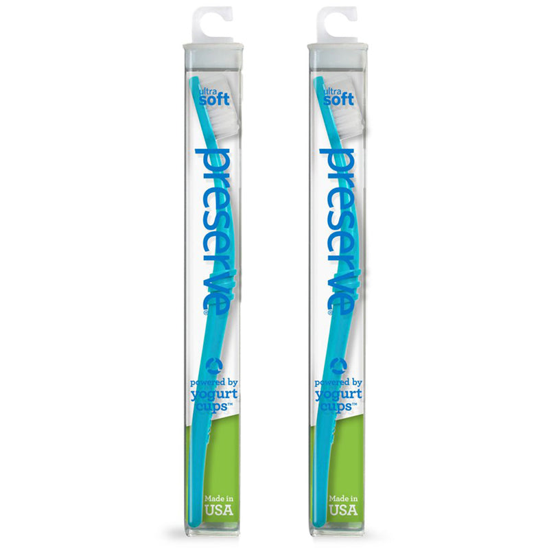Soft Recycled Travel Toothbrush - 2pk