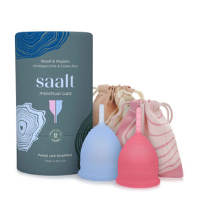 Saalt Duo Small/Regular / Pink/Blue Saalt Menstrual Cup