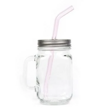 Mason Jar, Lid, and Reusable Straw Combo