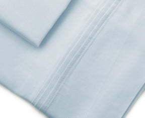 Pleated Organic Sateen Weave Sheet Set