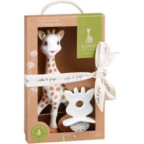 Natural Rubber Sophie the Giraffe Toy + Teether Set