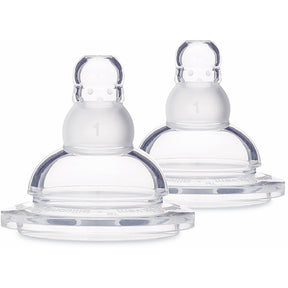 Size 1 Baby Bottle Nipples - Slow Flow- 2pk