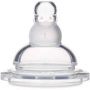 Size 1 Baby Bottle Nipples - Slow Flow- 2pk