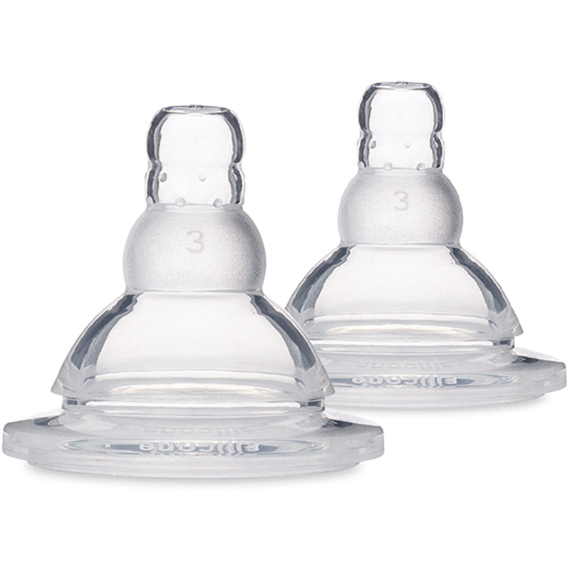 Size 3 Baby Bottle Nipples - Fast Flow- 2pk
