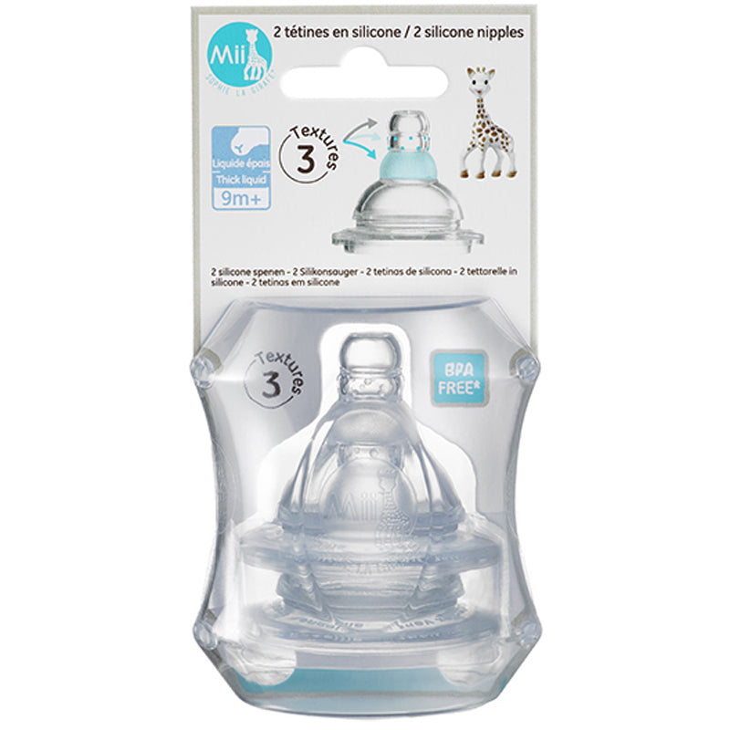 Size 4 Baby Bottle Nipples - Thick Flow- 2pk