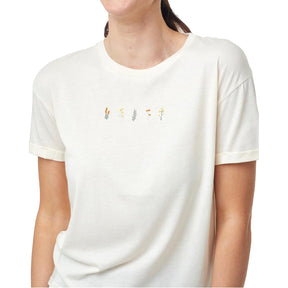 Women's River Flowers Embroidery T-Shirt