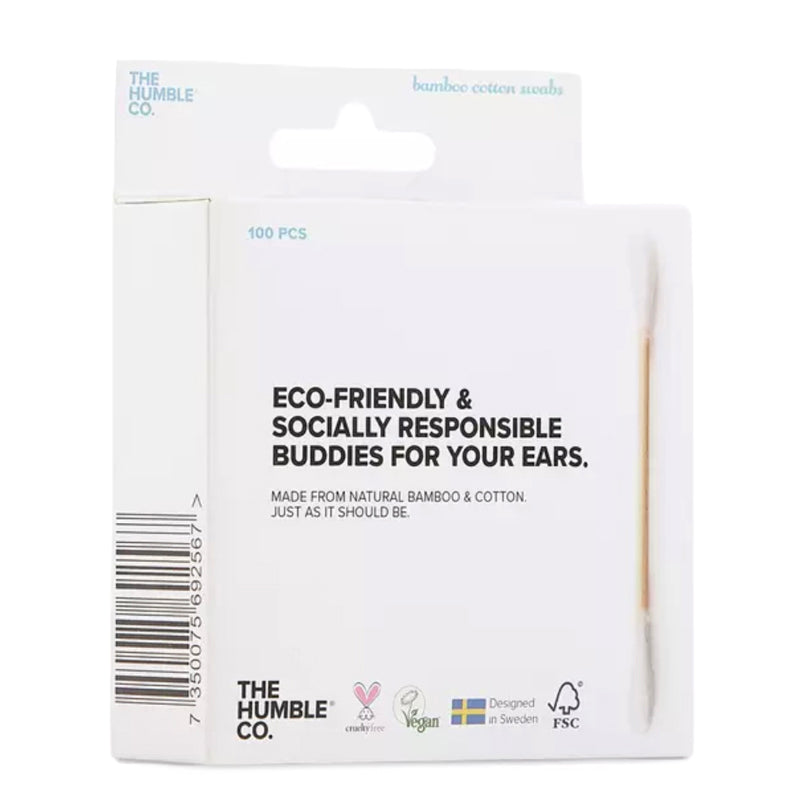 Cotton Swab | White 100-pack | Eco Friendly | The Humble Co.