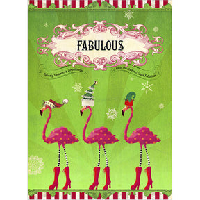Fabulous Flamingos Holiday Greeting Cards 10pk