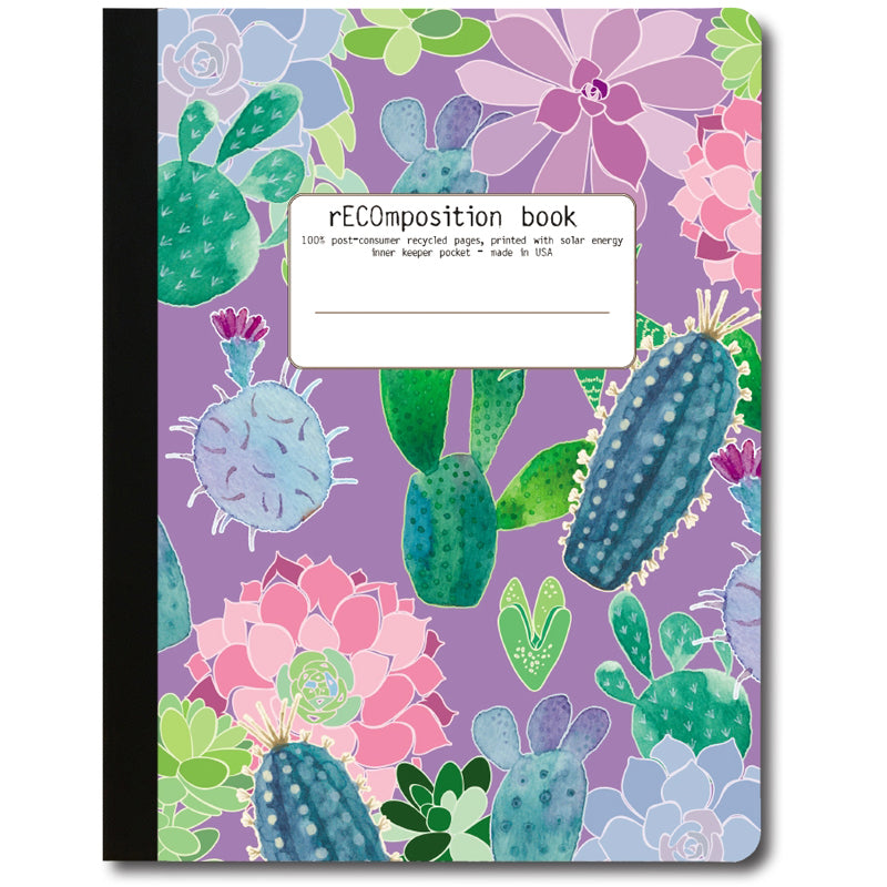 Cactus Attitude Recycled ECO Composition Notebook