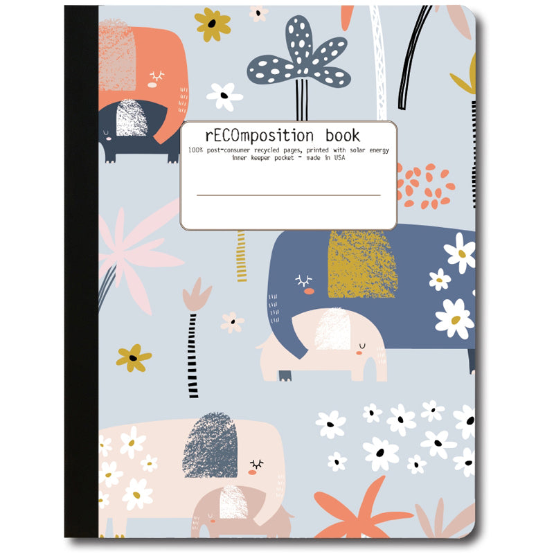 Blue Elephant Recycled ECO Composition Notebook