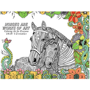 Horse Lovers Coloring Calendar