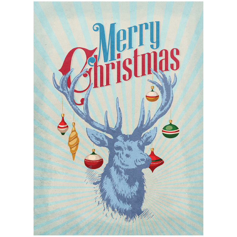 Merry Reindeer Christmas Cards 10pk