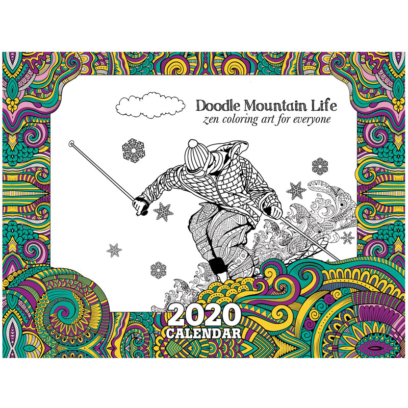 Mountain Life Coloring Calendar