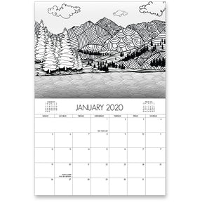 Mountain Life Coloring Calendar