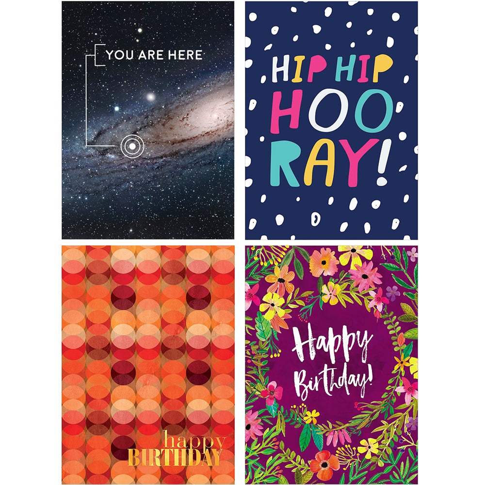 Multipack Recycled Birthday Cards 8pk