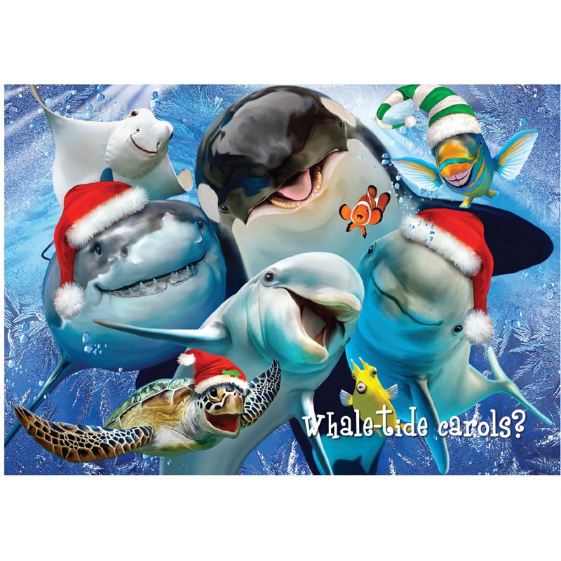 Whale of a Great Holiday Christmas Cards 10pk