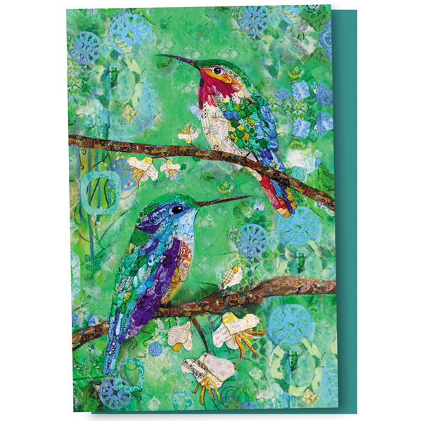 Quilted Hummingbird Thank You Cards 12pk