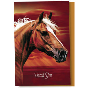 Stallion Sunset Thank You Cards 12pk