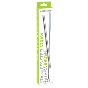 Stainless Steel Straw & Brush Set