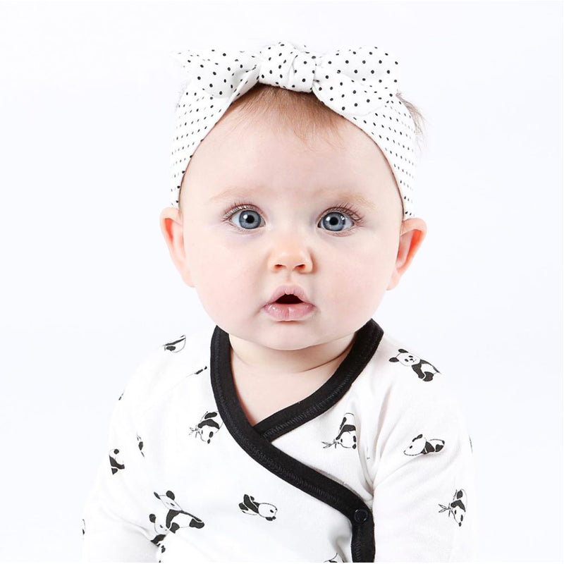 Organic Cotton Bow Baby Headband
