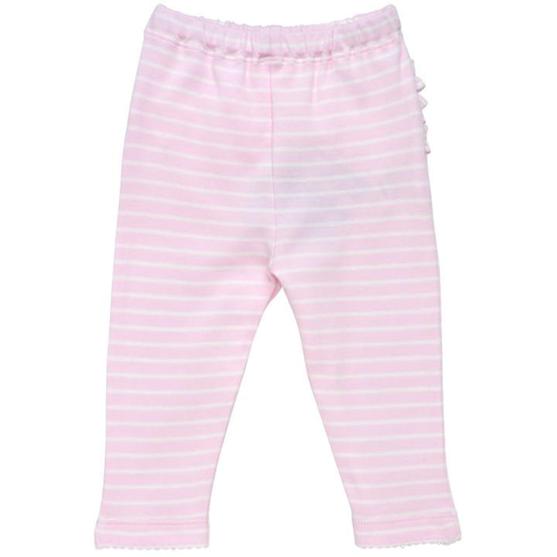 Pink Striped Baby Ruffle Pants