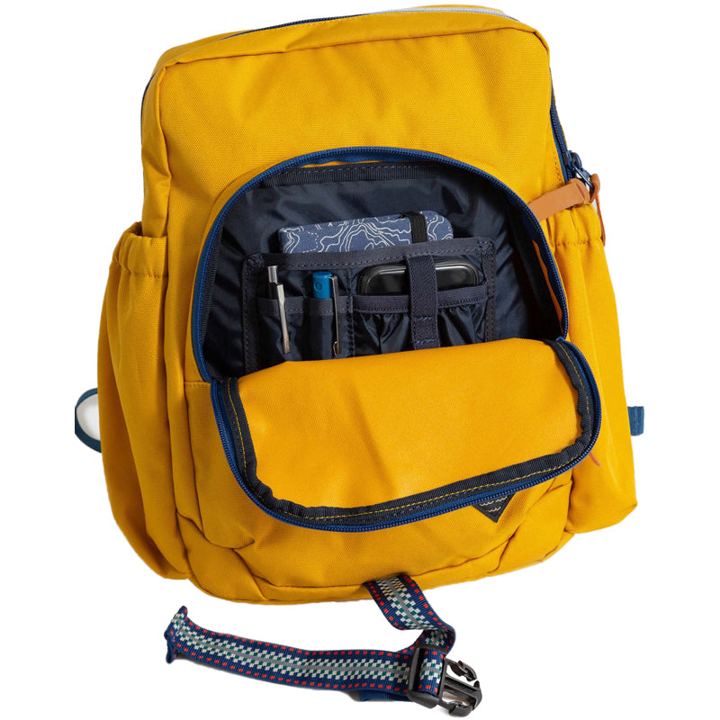 Bluff Recycled Polyester Utility Travel Backpack - Mustard