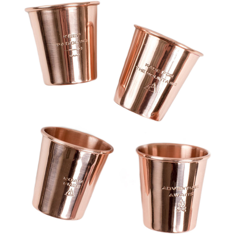 Engraved Copper Shotglass Set - 4pk