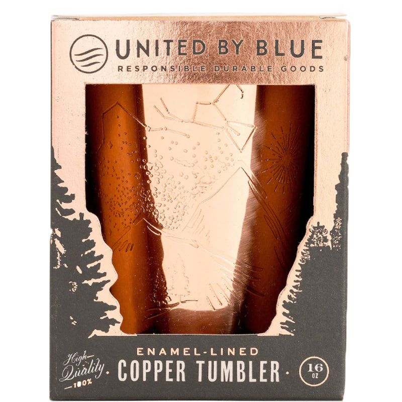 Mountain Gaze Enamel Lined Copper Tumbler