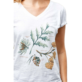 Women's Forest Flora V-Neck Tee