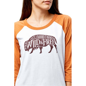 Women's Wild & Free Baseball Tee