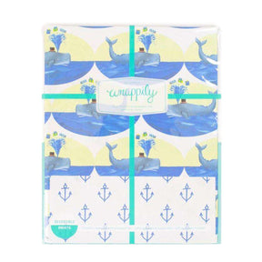 Whale and Anchors Recycled Gift Paper 3pk