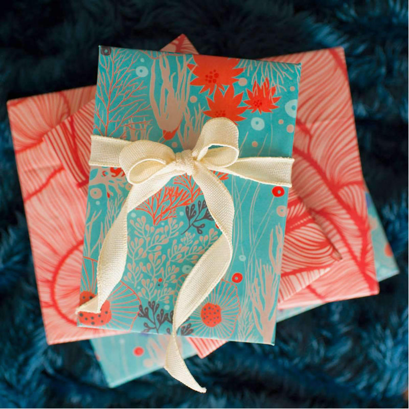 Underwater Flora Recycled Gift Paper (3pk)