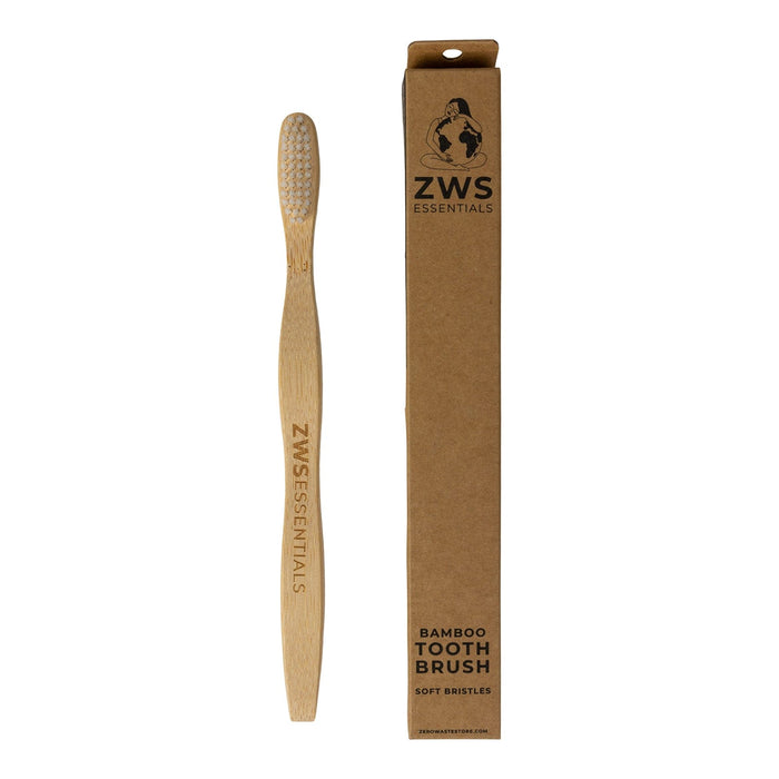 image of wooden bamboo toothbrush with recyclable box