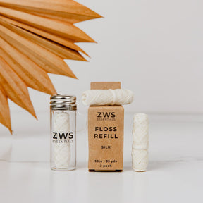 Zero Waste Store Silk Dental Floss - Zero Waste Floss, 30m, Organic, Biodegradable, Refillable