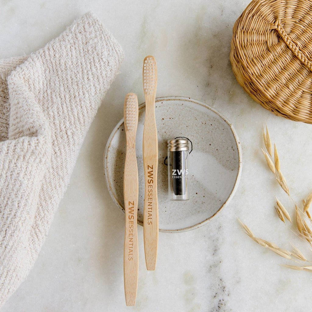 ZWS Essentials Tongue Scraper - Zero Waste Tongue Scraper - Brush With  Bamboo