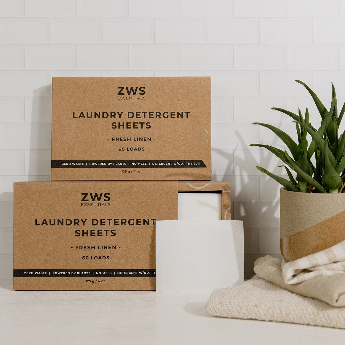 ZWS Essentials 2 Boxes / Fresh Linen Laundry Detergent Mini Kit - 2 or 4 Boxes